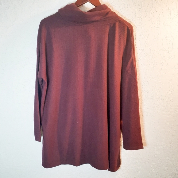 AdyP Nordstrom Long Sleeve Dark Red Sweater Size M - Picture 6 of 7